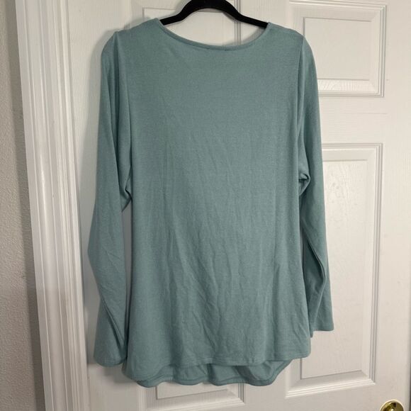 Lane Bryant Light Blue Women's Wrap Top 18/20 - Picture 5 of 8